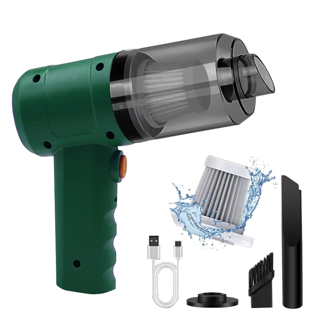 15000PA Compressed Air Dust Collector Handheld Vacuum Cordless High Power, Car Vacuum Cleaner Hairdryer Mini Portable