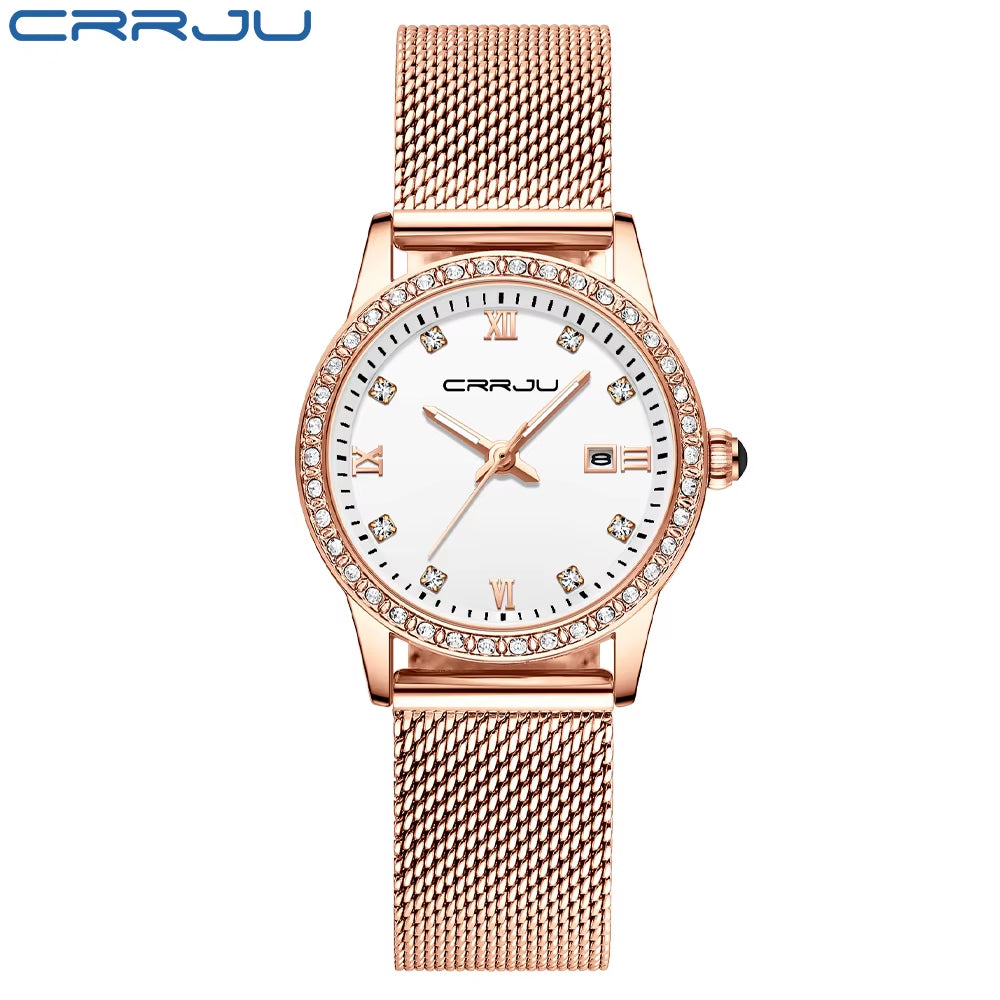 Women Watch  Fashion Luxury Diamond Watches Ladies Dress Simple Mesh Bracelet Waterproof Quartz Watches Zegarek Damski