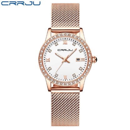 Women Watch  Fashion Luxury Diamond Watches Ladies Dress Simple Mesh Bracelet Waterproof Quartz Watches Zegarek Damski