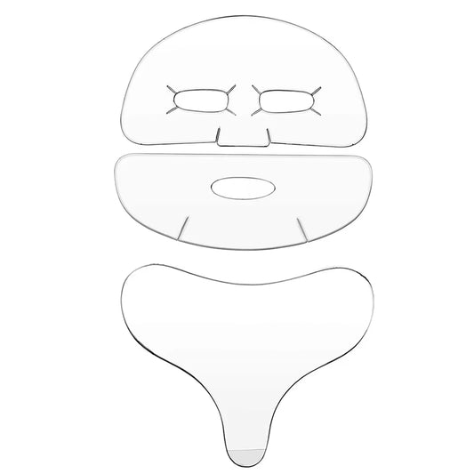 Reusable Silicone Chest Pads Patch Silicone Wrinkle Neck Chest Pad Full Face Pad Set Cleavage Pad Eye Pad for Women Girls