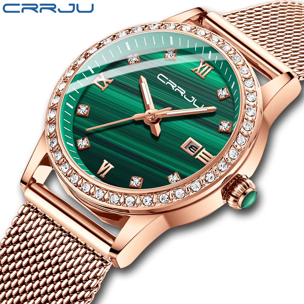 Women Watch  Fashion Luxury Diamond Watches Ladies Dress Simple Mesh Bracelet Waterproof Quartz Watches Zegarek Damski