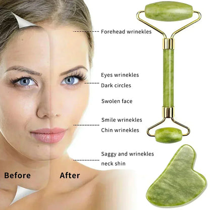 Natural Jade Face Massager Gua Sha Stone Face Guasha Masaje Facial Board Acupoint Eye Care SPA Massager Tool Massage Visage