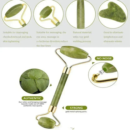 Natural Jade Face Massager Gua Sha Stone Face Guasha Masaje Facial Board Acupoint Eye Care SPA Massager Tool Massage Visage