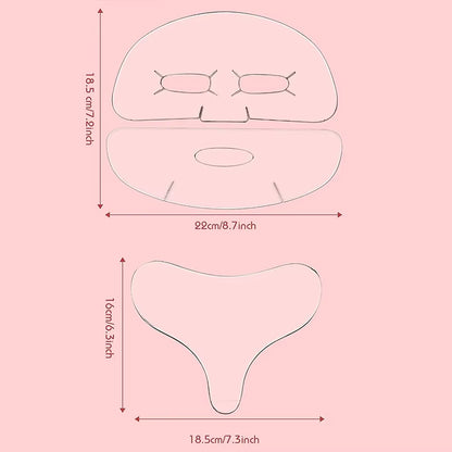 Reusable Silicone Chest Pads Patch Silicone Wrinkle Neck Chest Pad Full Face Pad Set Cleavage Pad Eye Pad for Women Girls