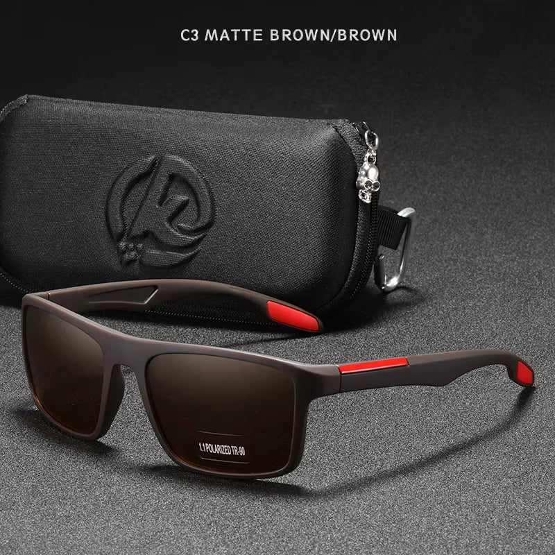 Rectangular Ultra Light TR90 Sunglasses Men Polarized TAC 1.1Mm Thickness Lens Driving Sun Glasses Women Sports Cat.3