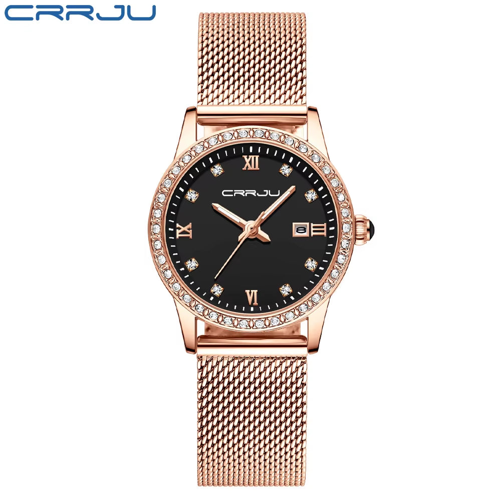 Women Watch  Fashion Luxury Diamond Watches Ladies Dress Simple Mesh Bracelet Waterproof Quartz Watches Zegarek Damski